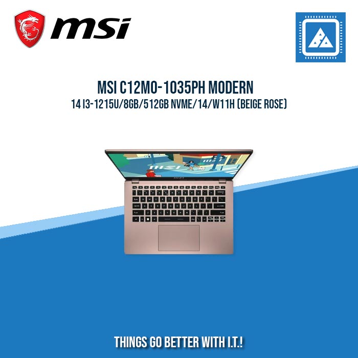 MSI C12MO-1035PH MODERN 14 I3-1215U/8GB/512GB NVME | BEST FOR STUDENT LAPTOP MSI C12MO-1035PH MODERN 14 I3-1215U/8GB/512GB NVME | BEST FOR STUDENT LAPTOP